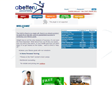 Tablet Screenshot of abetterupersonaltraining.com